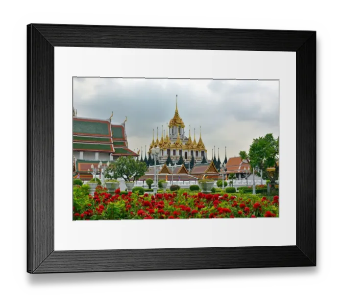 Framed Print : Loha Prasat temple at bangkok thailand Framed Print : Loha Prasat temple at bangkok thailand