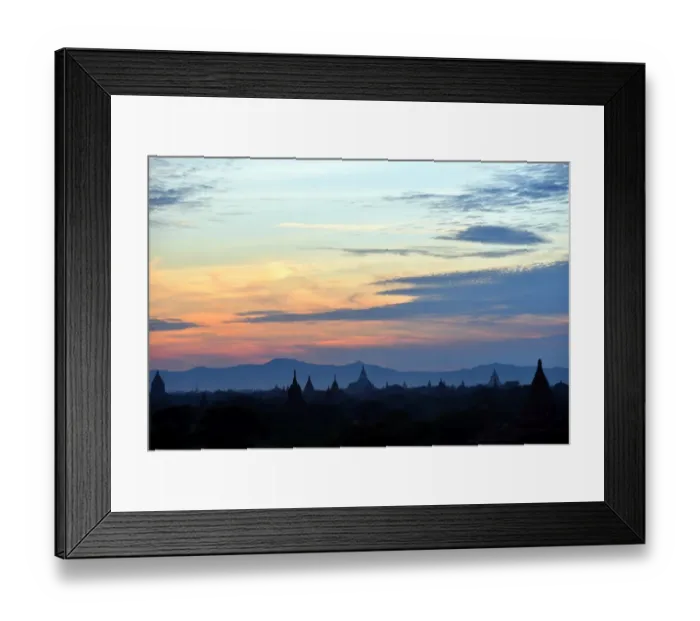 Framed Print : Bangan sunset myanmar asia Framed Print : Bangan sunset myanmar asia