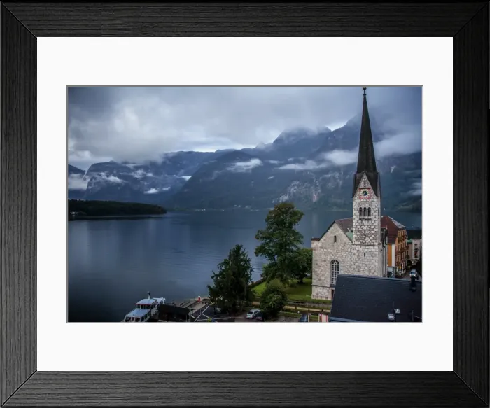 Framed Print : Hallstatt and Lake