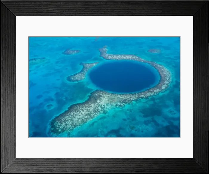 Framed Print : Great Blue Hole, Belize Framed Print : Great Blue Hole, Belize