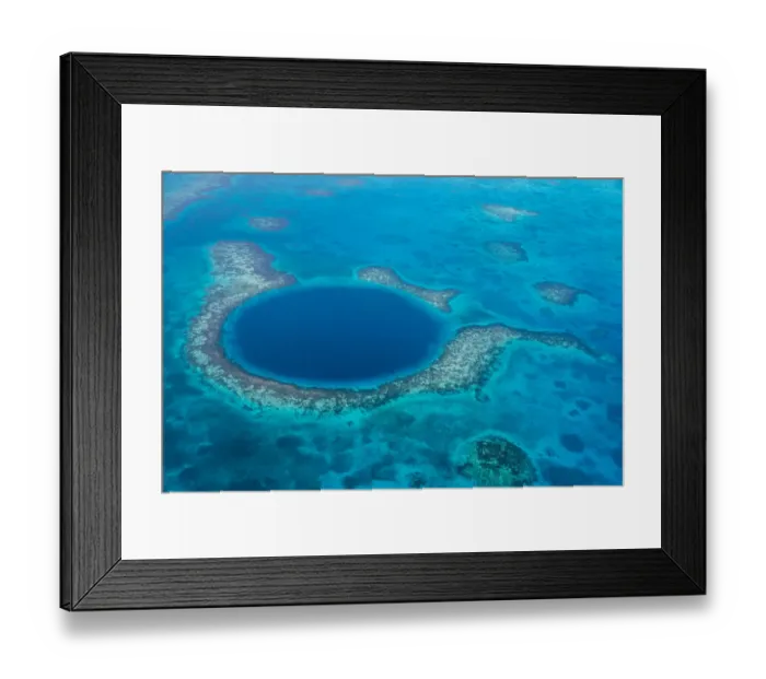 Framed Print : Great Blue Hole, Belize Framed Print : Great Blue Hole, Belize