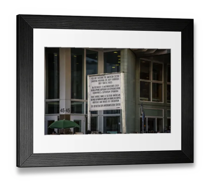 Framed Print : Actual entrance to the American sector in Berlin Framed Print : Actual entrance to the American sector in Berlin