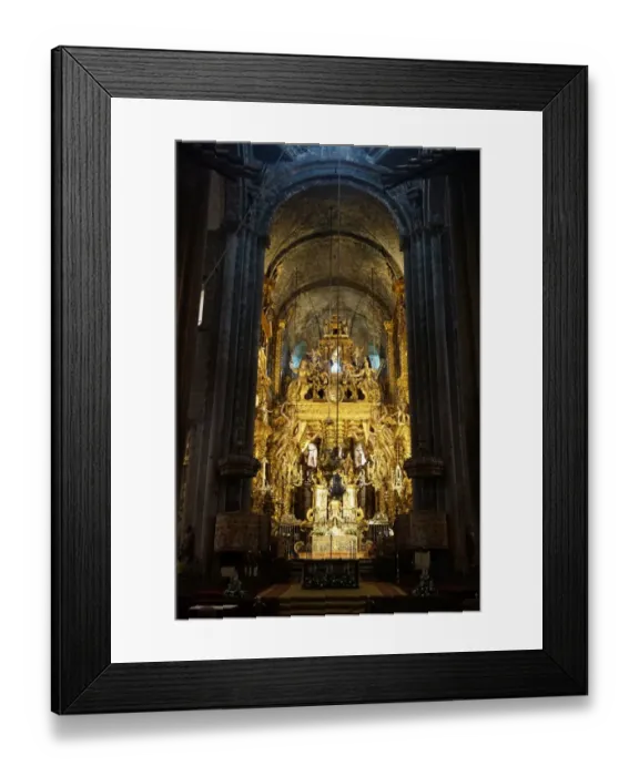 Framed Print : Golden Altar, Cathedral of Santiago de Compostela, Spain Framed Print : Golden Altar, Cathedral of Santiago de Compostela, Spain