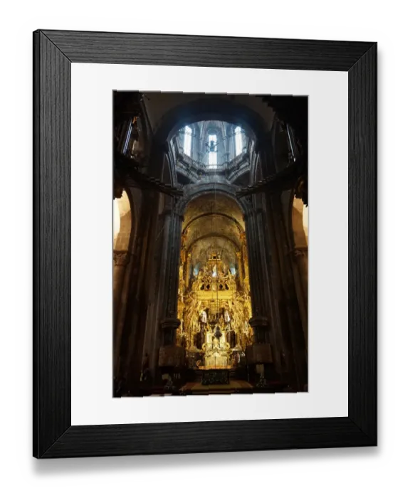Framed Print : Altar & Nave Cathedral Santiago de Compostela, Spain Framed Print : Altar & Nave Cathedral Santiago de Compostela, Spain