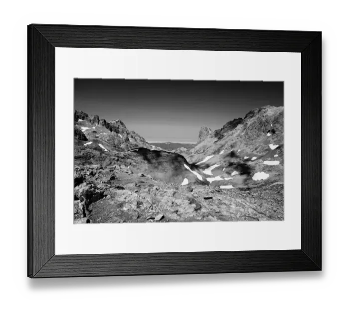 Framed Print : Black & white Picos de Europa, Spain