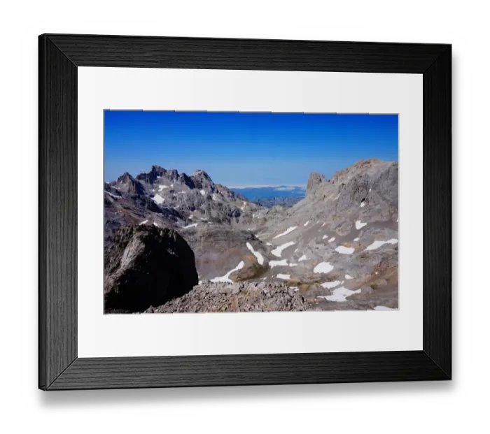 Framed Print : Mountains. An overview at one of the highest mountains of the Picos de Europa Framed Print : Mountains. An overview at one of the highest mountains of the Picos de Europa