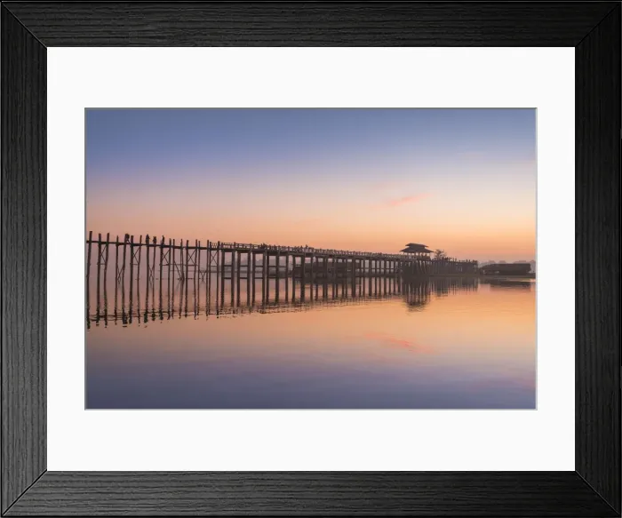 Framed Print : U Bein Bridge in morning Framed Print : U Bein Bridge in morning