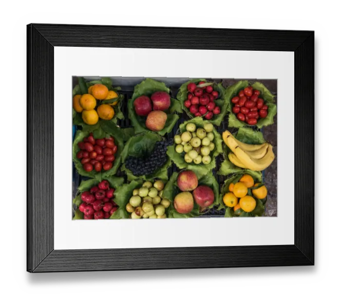 Framed Print : Mixed fruit sell on footpath Framed Print : Mixed fruit sell on footpath