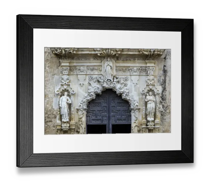 Framed Print : The Baroque Facade of San Jose Mission Framed Print : The Baroque Facade of San Jose Mission