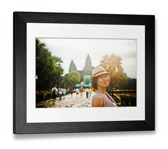Framed Print : Girl in Angkor Wat Framed Print : Girl in Angkor Wat