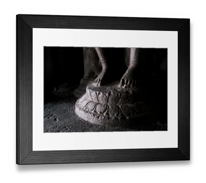 Framed Print : Feet of Buddha Statue in cave No 12 at Ellora Framed Print : Feet of Buddha Statue in cave No 12 at Ellora