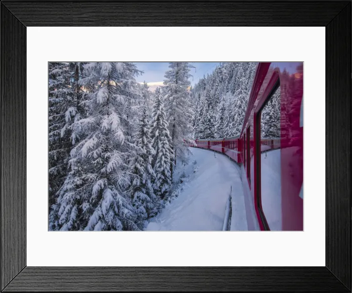 Framed Print : Bernina express Filisur Switzerland Framed Print : Bernina express Filisur Switzerland