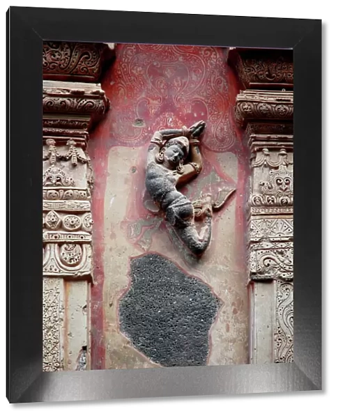Flying Gandharva on Fa'ade of Kailasa Temple