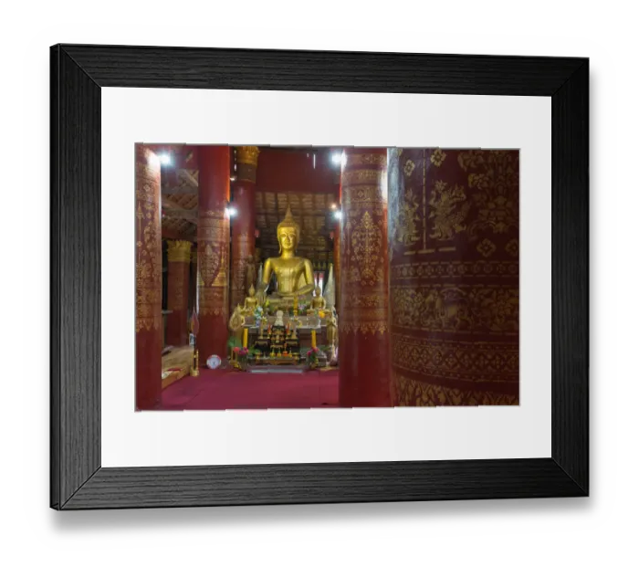 Framed Print : Buddha in Wat Pak Khan, Luang Prabang, Laos Framed Print : Buddha in Wat Pak Khan, Luang Prabang, Laos