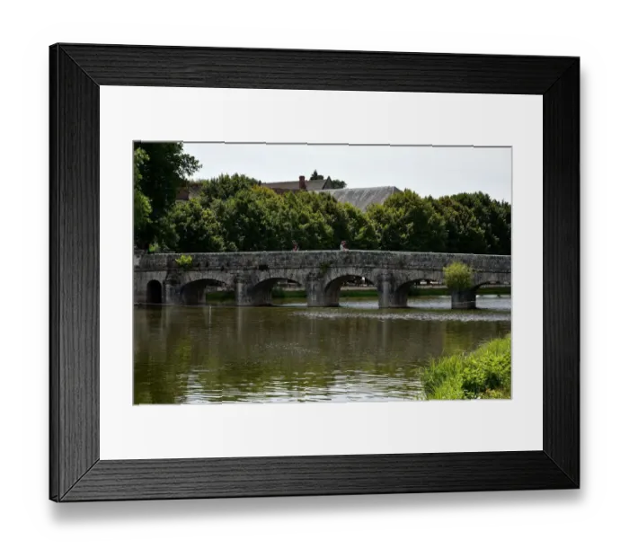 Framed Print : Chambord bridge near the castle in France Framed Print : Chambord bridge near the castle in France