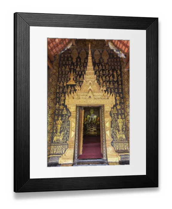 Framed Print : Buddha Image at Wat Xieng Thong, Luang Prabang