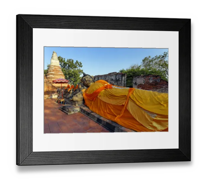 Framed Print : Reclining Buddha Ayuthaya Historic Park Framed Print : Reclining Buddha Ayuthaya Historic Park