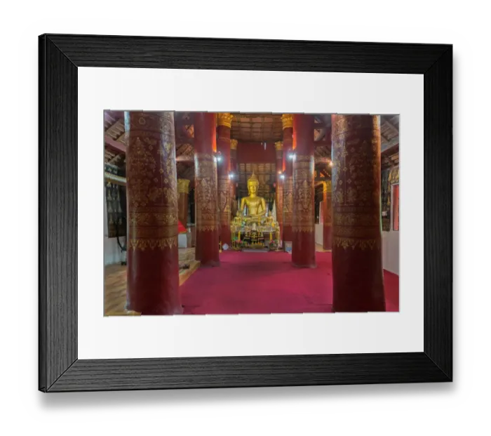 Framed Print : Buddha Image in Wat Pak Khan, Luang Prabang, Laos Framed Print : Buddha Image in Wat Pak Khan, Luang Prabang, Laos