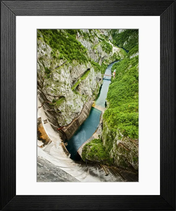 Framed Print : Mratinje dam on river Piva Framed Print : Mratinje dam on river Piva