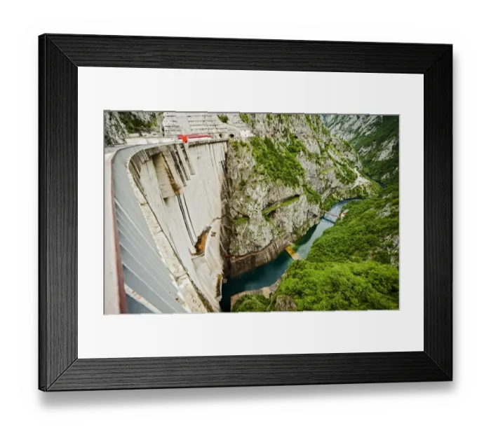Framed Print : Mratinje dam on river Piva Framed Print : Mratinje dam on river Piva