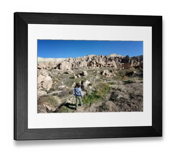 Framed Print : Exploring Cappadocian countryside, Zelve valley Framed Print : Exploring Cappadocian countryside, Zelve valley