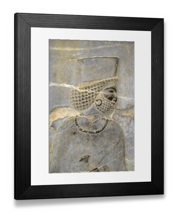 Framed Print : Bas-relief of a Persian guard Framed Print : Bas-relief of a Persian guard