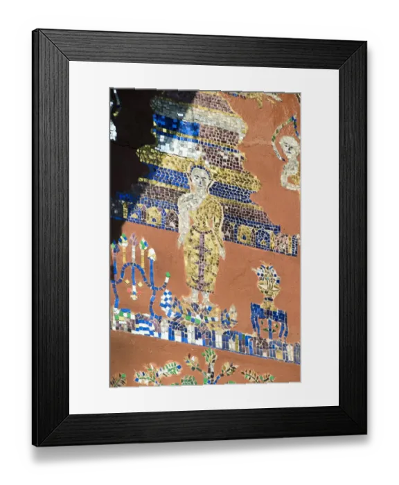 Framed Print : Mosaic detail at Wat Xieng Thong, Luang Prabang Framed Print : Mosaic detail at Wat Xieng Thong, Luang Prabang