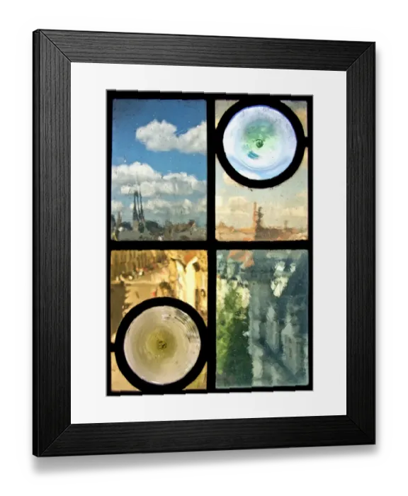 Framed Print : Belfry of Ghent, window view of the old town Framed Print : Belfry of Ghent, window view of the old town