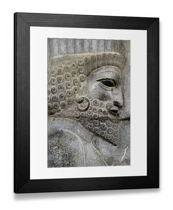 Framed Print : Bas-relief with Persian guard, Persepolis Framed Print : Bas-relief with Persian guard, Persepolis
