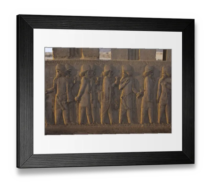 Framed Print : Bas-relief depicting Median dignitaries Framed Print : Bas-relief depicting Median dignitaries