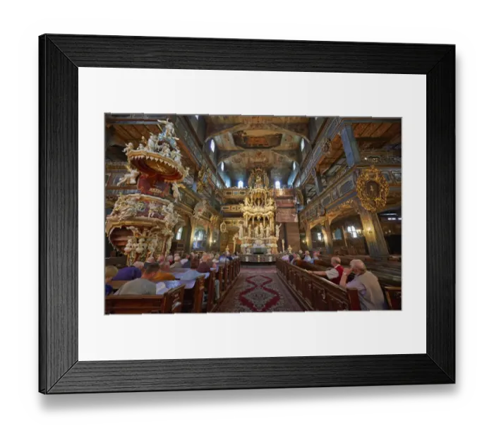 Framed Print : Interior shot of Protestant Church of Peace