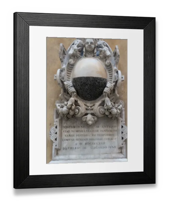 Framed Print : Unicorn fountain, Siena, Italy Framed Print : Unicorn fountain, Siena, Italy