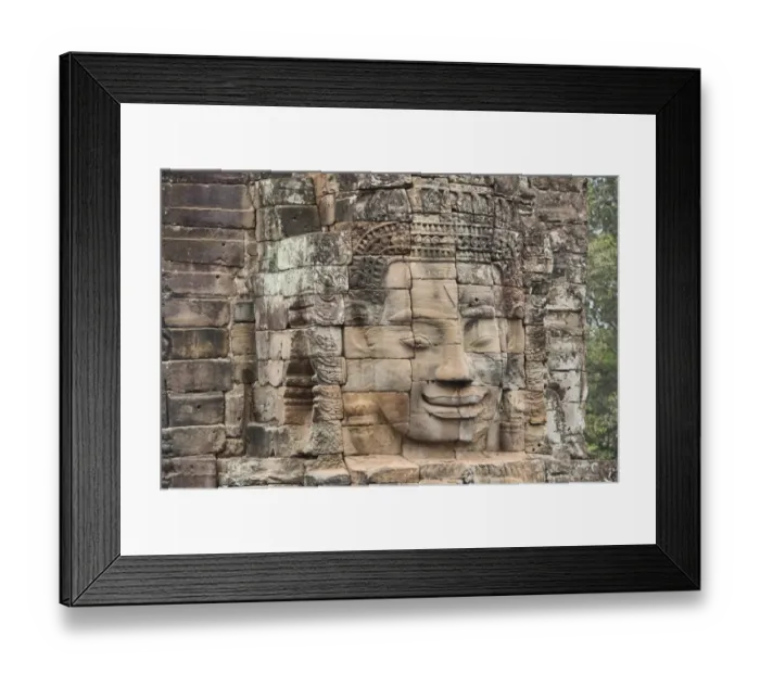 Framed Print : Bayon face Framed Print : Bayon face