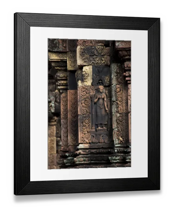 Framed Print : Carving in Banteay Srei, Angkor Framed Print : Carving in Banteay Srei, Angkor