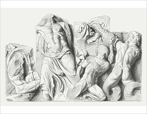 Relief from Pergamon Altar, published in 1881