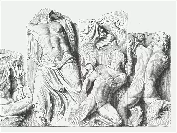 Relief from Pergamon Altar, published in 1881