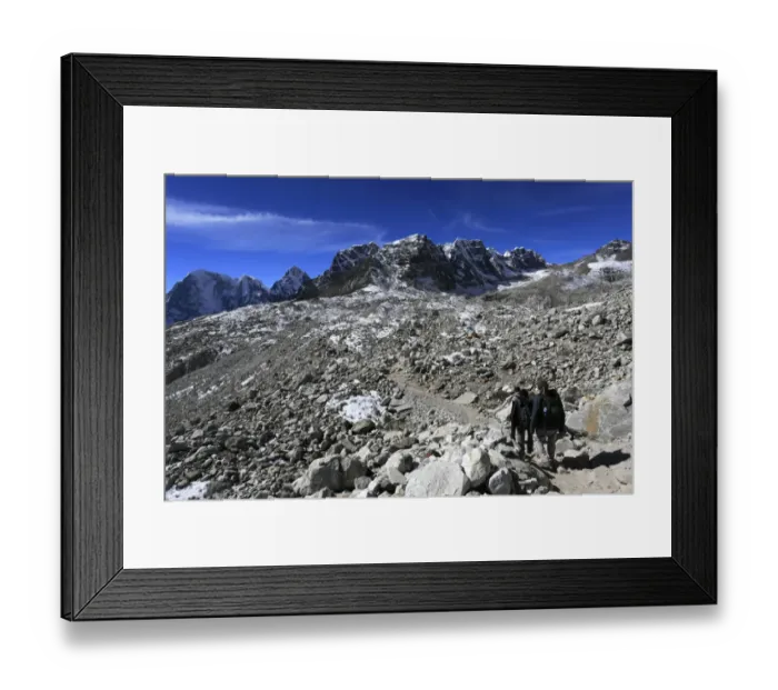 Framed Print : Trekkers on the Lobuche pass Framed Print : Trekkers on the Lobuche pass
