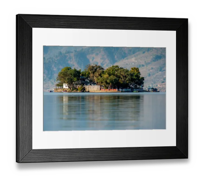 Framed Print : Temple on lake Framed Print : Temple on lake