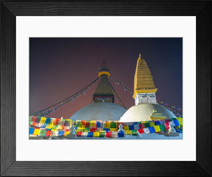 Framed Print : Night stupa Framed Print : Night stupa