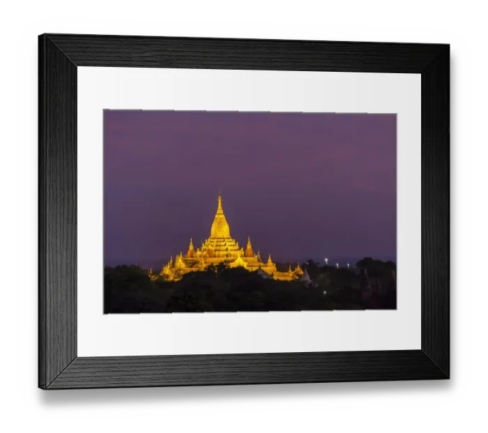 Framed Print : Twilight Ananda pagoda in Bagan. Burma Framed Print : Twilight Ananda pagoda in Bagan. Burma