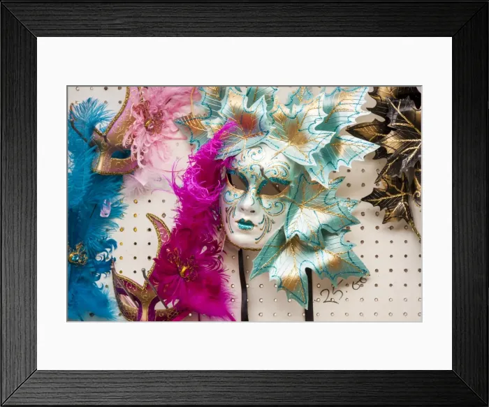 Framed Print : Carnival mask and feather boa Framed Print : Carnival mask and feather boa
