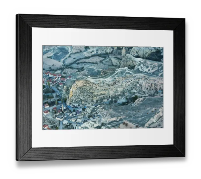 Framed Print : Cavusin Village, aerial view, Cappadochia Framed Print : Cavusin Village, aerial view, Cappadochia