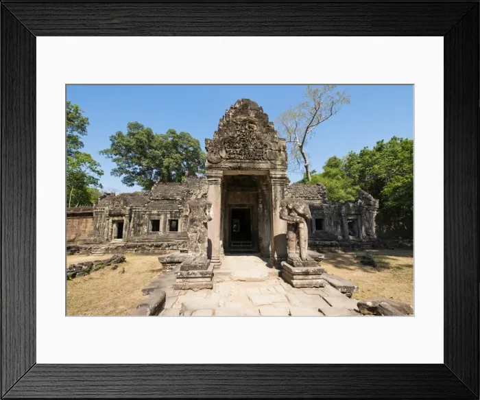 Framed Print : Preah Khan Temple Entrance, Angkor Temple Complex