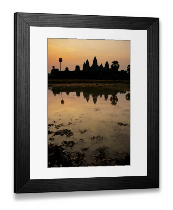 Framed Print : Sunrise And Reflections Of Angkor Wat Temple Framed Print : Sunrise And Reflections Of Angkor Wat Temple