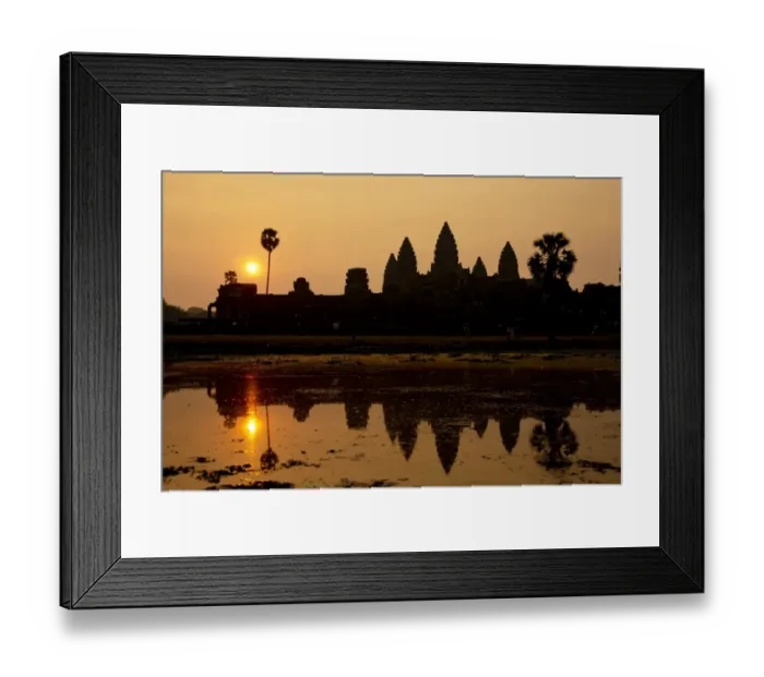 Framed Print : Silhouette Angkor Wat Against Sky During Sunset Framed Print : Silhouette Angkor Wat Against Sky During Sunset