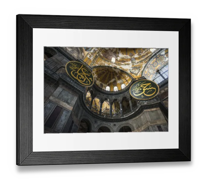 Framed Print : Interior in Hagia Sophia of Istanbul, Turkey Framed Print : Interior in Hagia Sophia of Istanbul, Turkey