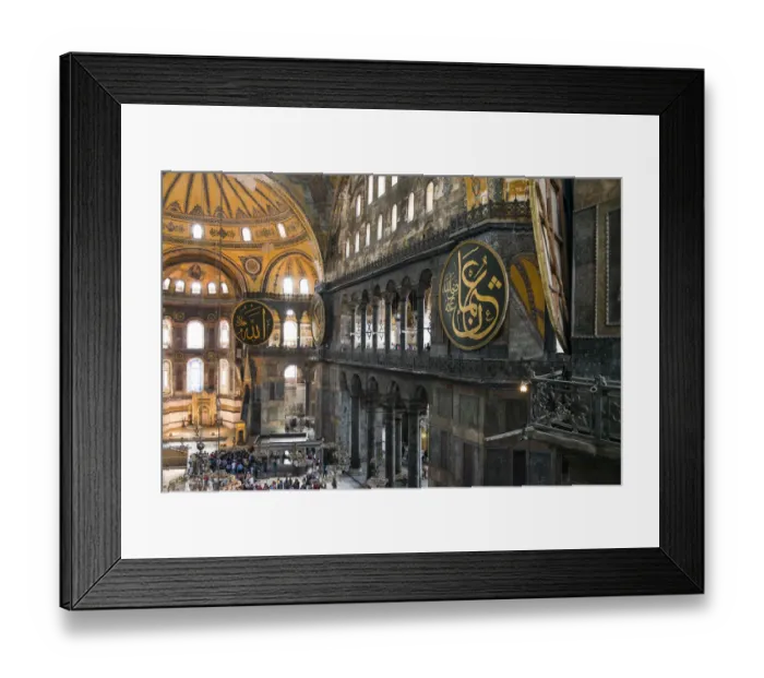 Framed Print : Hagia Sophia Grand Mosque in Istanbul, Turkey