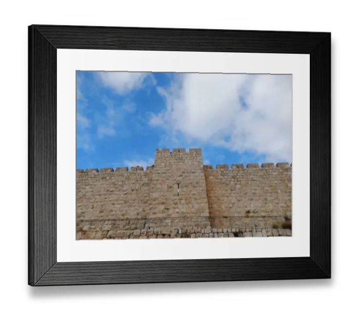 Framed Print : The Walls of Jerusalem against sky Framed Print : The Walls of Jerusalem against sky