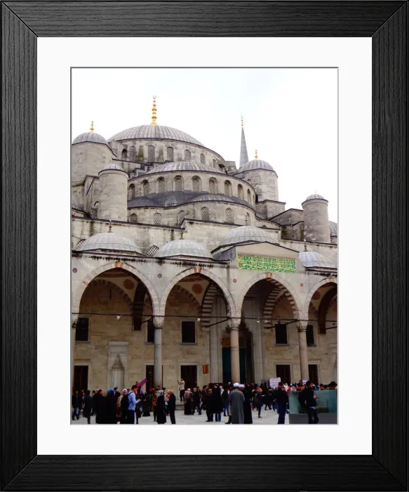 Framed Print : Blue Mosque with people, Istanbul, Turkey Framed Print : Blue Mosque with people, Istanbul, Turkey