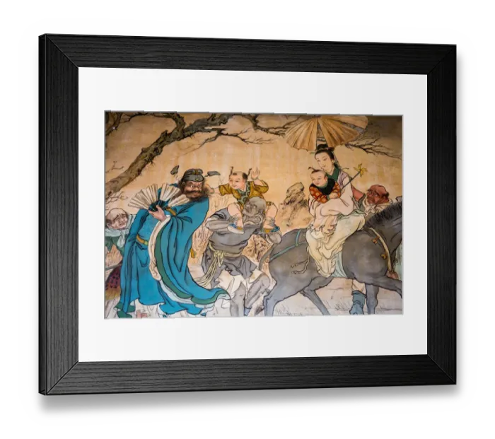 Framed Print : Wall Art at Bao an Temple, Taipei, Taiwan